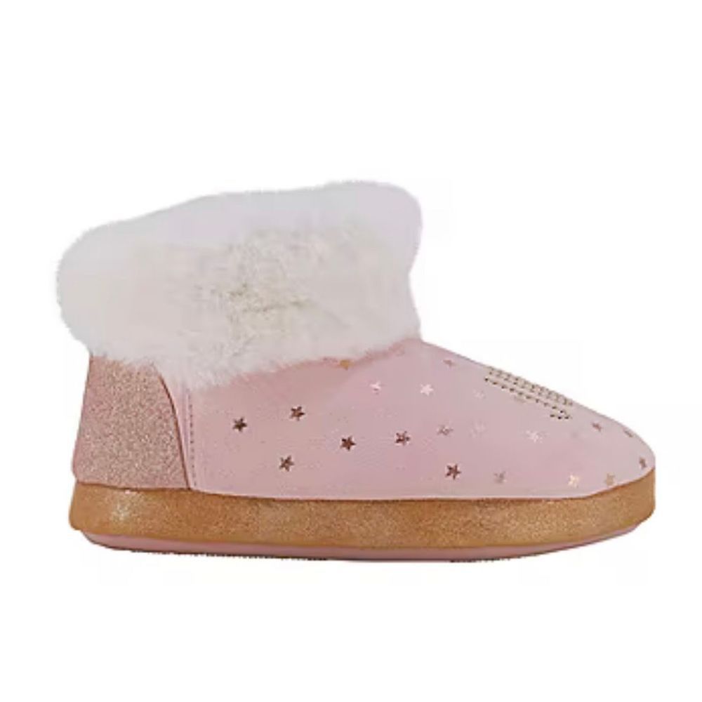 NWT Juicy By Juicy Couture Tulare Girls Bootie Slippers Pink Sz 4-5 Big Kid - Picture 7 of 14